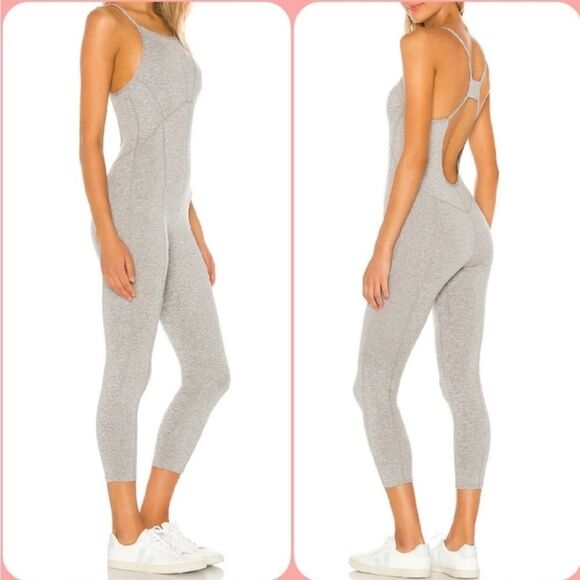 Free People Side To Side Performance Jumpsuit In Heather Gray - Picture 5 of 5